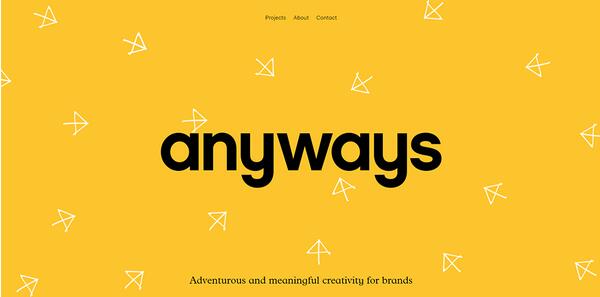 黃色作主色調搭配的網站建設